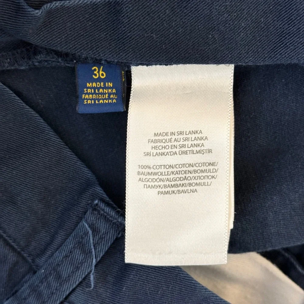 Polo Ralph Lauren Chino Shorts Men 36 Navy Classic Fit 9 Cotton Twill Preppy